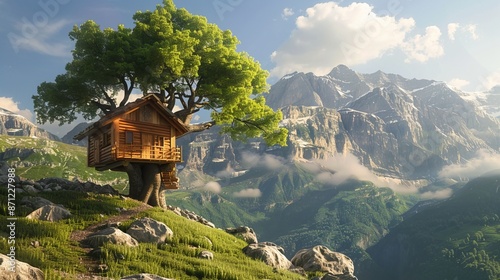 Treehouse on the Slopes of the Mountains