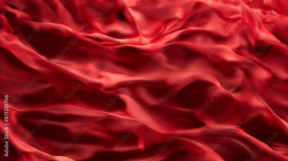 Luxurious red silk fabric in slow motion video, ideal for elegant commercials and textile industry promotions Luxurious red silk fabric in slow motion video, ideal for elegant commercials and textile industry promotions