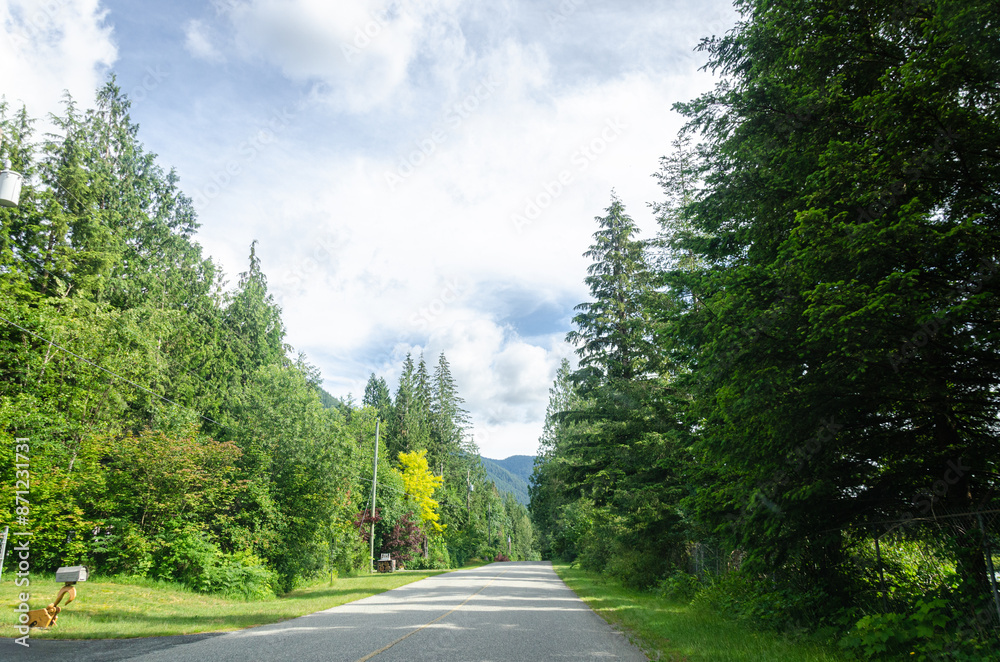 Fototapeta premium Spectacular view of Fraser Valley countryside around Mission, BC, Canada