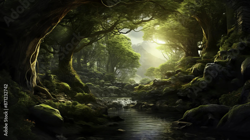 Enchanted Forest: A Mystical Journey Through Nature's Wonders Fantasy wallpaper