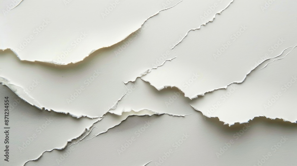 Paper edges torn with a white background Paper edges torn with a white background