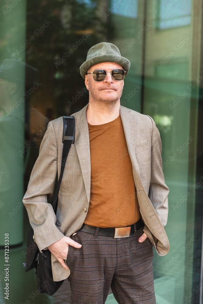 Portrait of middle age man standing on street Portrait of middle age man standing on street