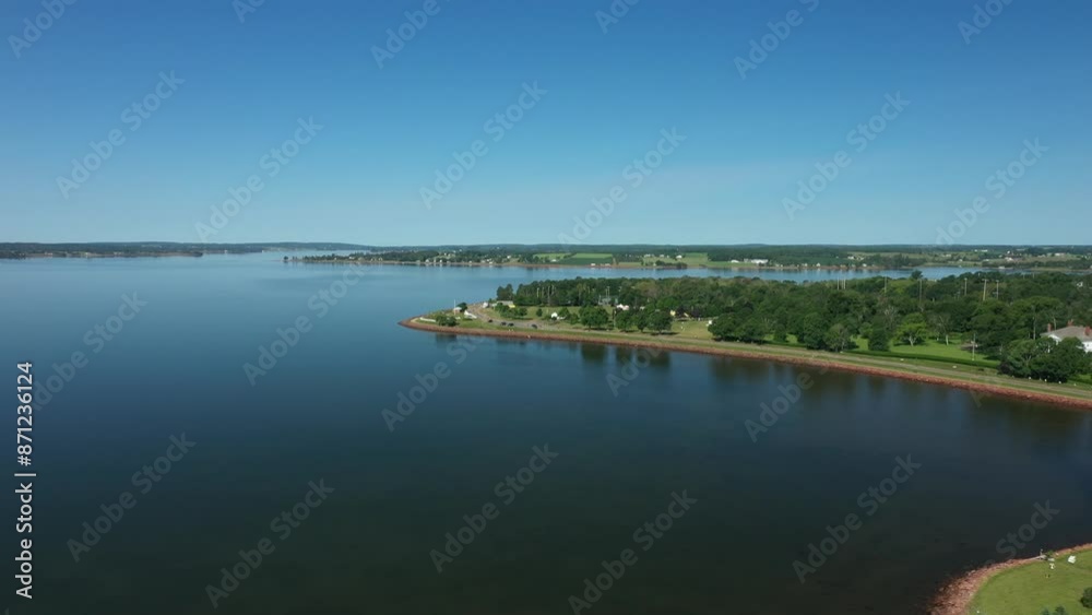 aerial view of charlottetown city in PEI Canada aerial view of charlottetown city in PEI Canada