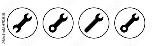 Wrench icon set. repair icon vector. tools icon vector