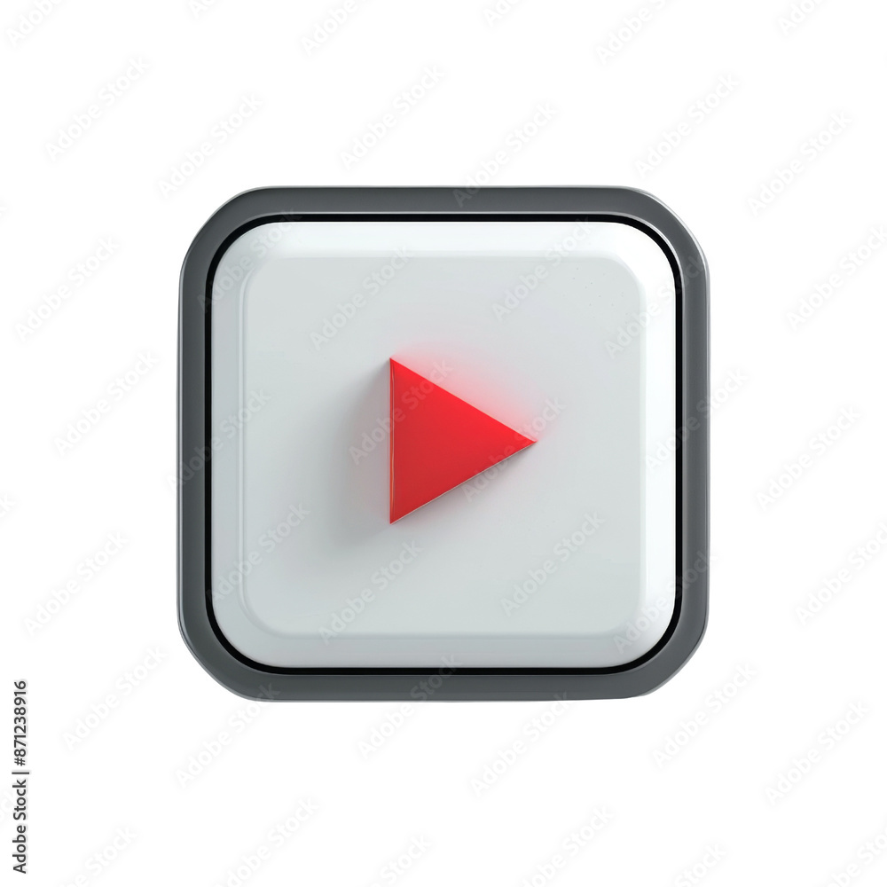 Play button icon 3d rendering Play button icon 3d rendering