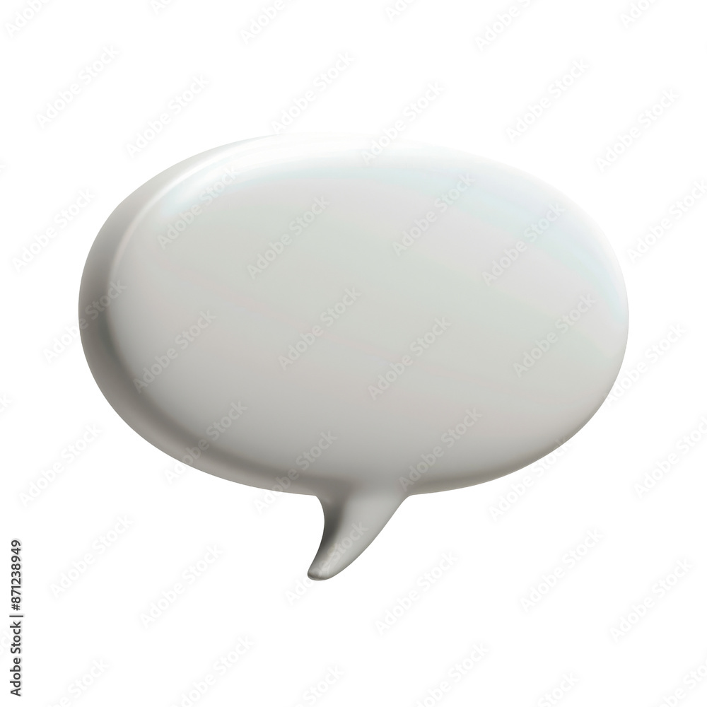 3D White Speech Bubble 3D White Speech Bubble