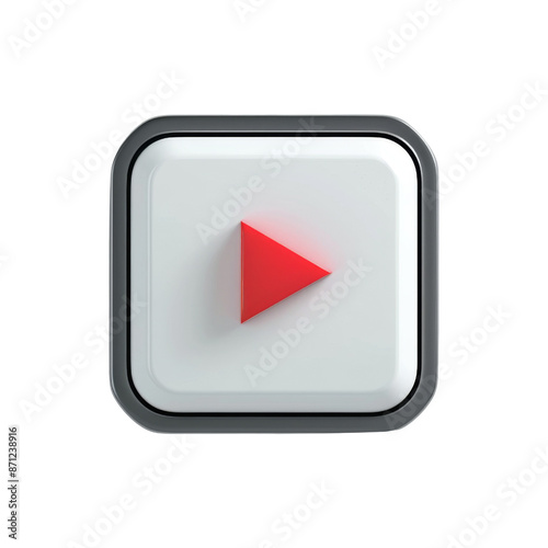 Free Download Play button icon 3d rendering - GFXLoad