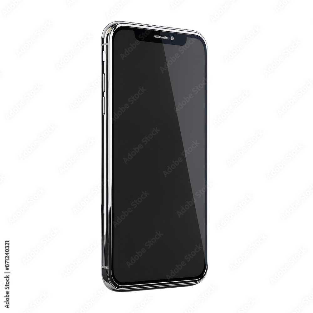 Black Smartphone with Chrome Frame Black Smartphone with Chrome Frame
