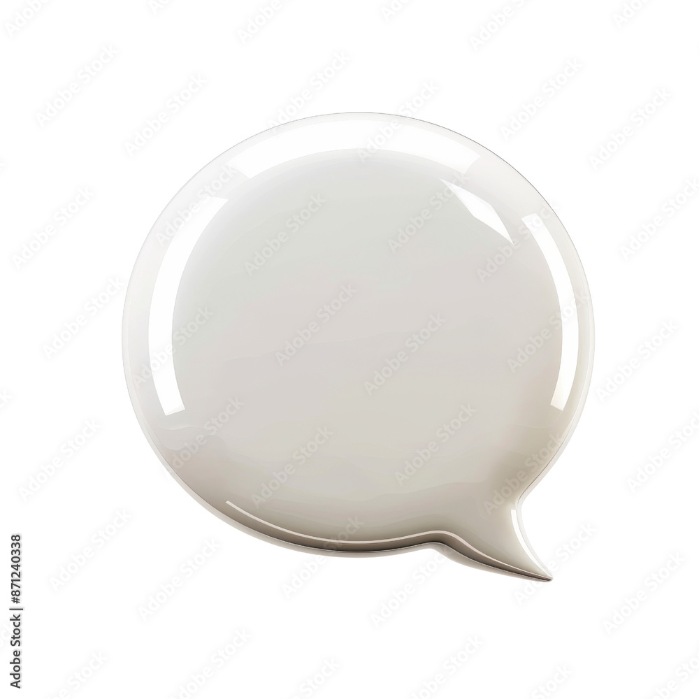 White 3D Speech Bubble White 3D Speech Bubble