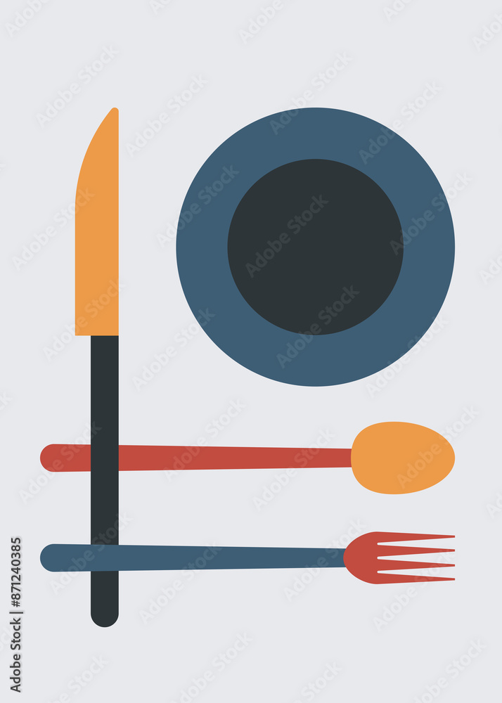 Colorful cutlery. Colorful cutlery.