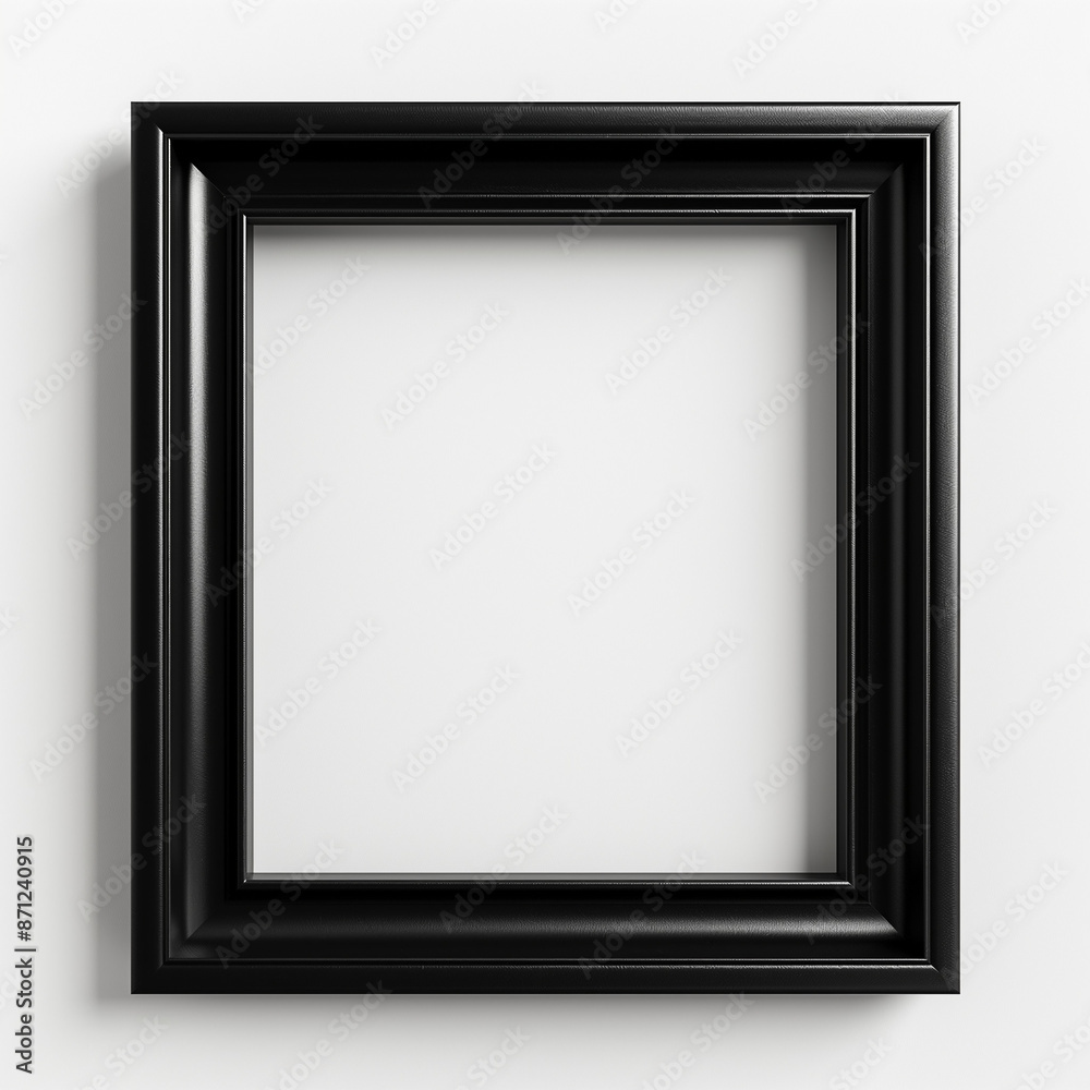 A simple white wooden picture frame hangs empty on the wall
A simple white wooden picture frame hangs empty on the wall
