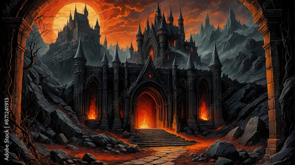 Entrance to Demonic Realm: A Portal of Shadows Fantasy wallpaper Entrance to Demonic Realm: A Portal of Shadows Fantasy wallpaper
