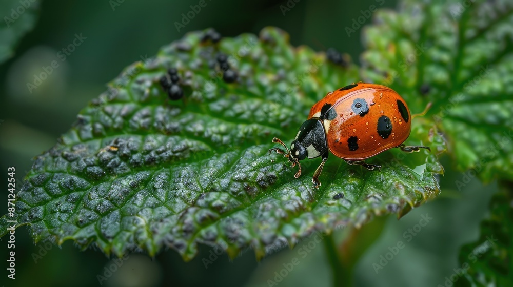 Ladybug on a Green Leaf Ladybug on a Green Leaf