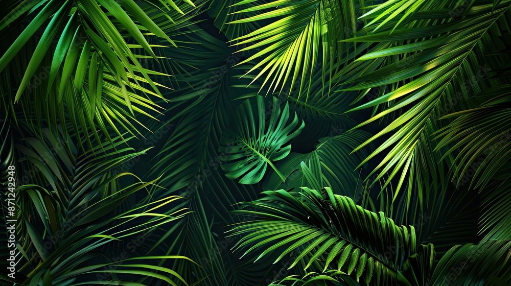 Obraz premium Tropical Leaves Background