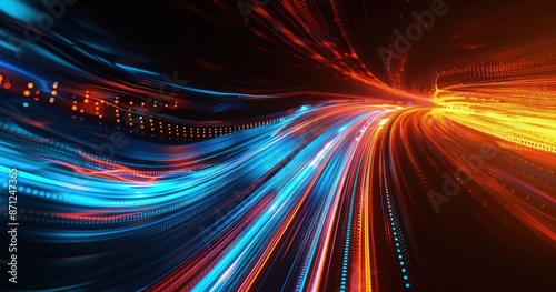 Neon Particle Field
