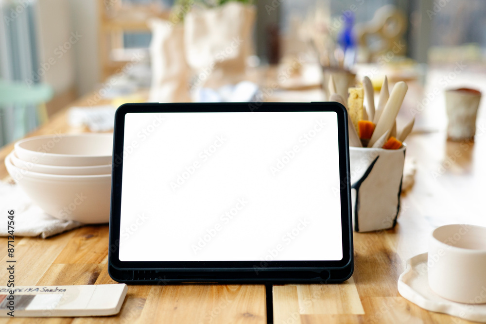Mockup Blank Screen Tablet in Studio Mockup Blank Screen Tablet in Studio