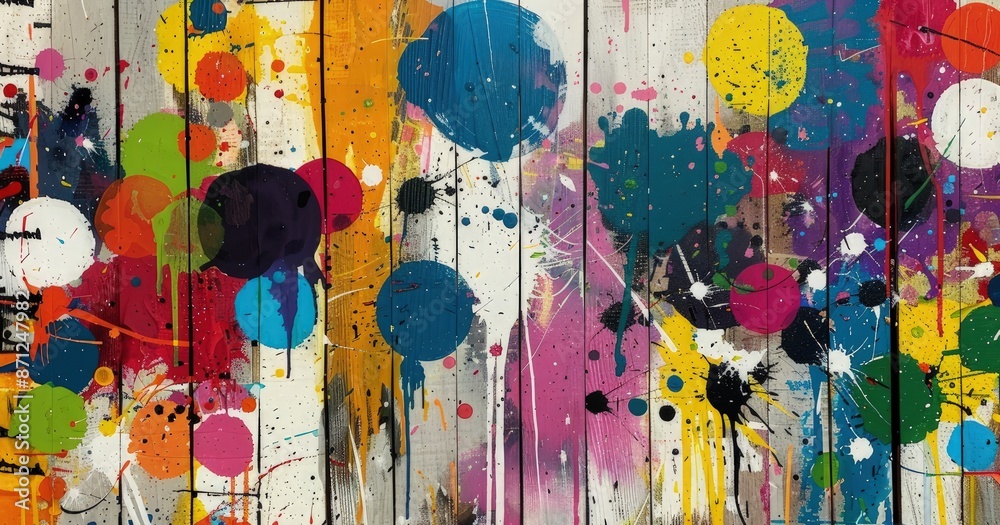 Fototapeta premium Abstract Vibrant Acrylic Painting
