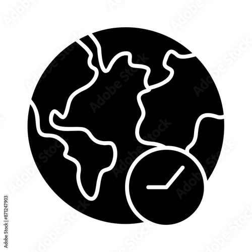 world map with time zones