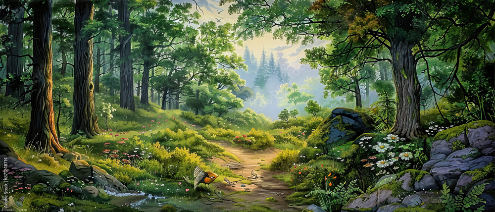 Fairy Glade Mystical Landscape Enchanted by Nature's Magic Fantasy wallpaper Fairy Glade Mystical Landscape Enchanted by Nature's Magic Fantasy wallpaper
