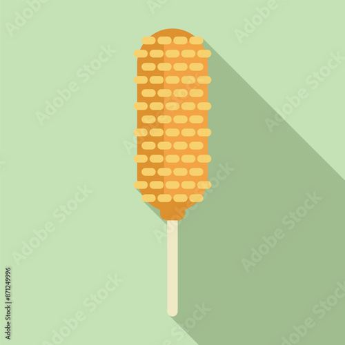 Corn dog dipped in batter, street food