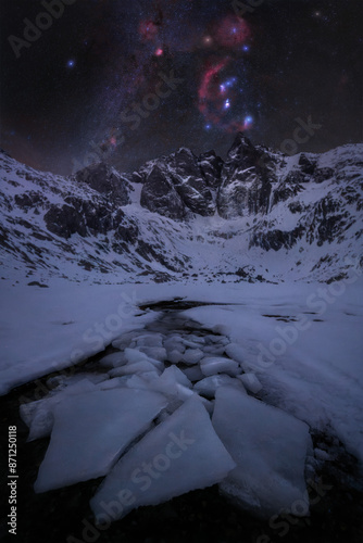 Snow Covered Mountain Peak photo