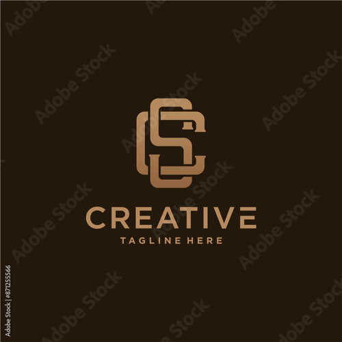 SC letter logo vector