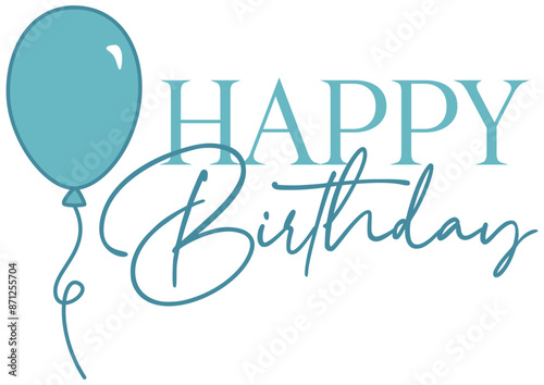 Happy Birthday | Bday Balloon | Celebratory Design | Elegant Birthday Art | Vector Illustration