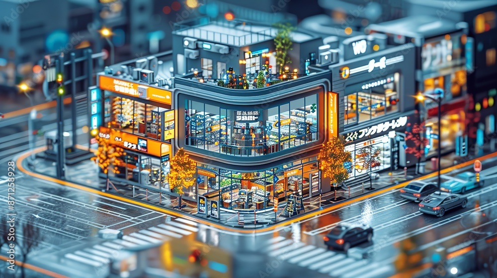 Diagram outlining digital transformation success stories in retail and customer experience. , Minimalism, Diagram outlining digital transformation success stories in retail and customer experience. , Minimalism,