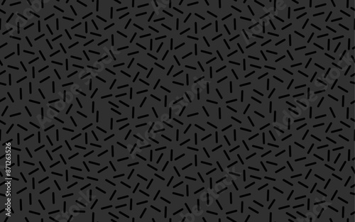 Black grains groovy abstract seamless pattern black background dark theme geometric creative germs sprinkle decoration texture trendy vector
