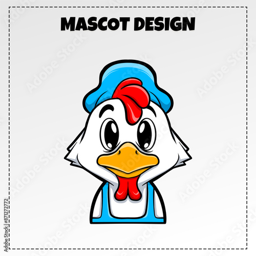 Vector Food Duck Logo Mascot Illustration Vector Design