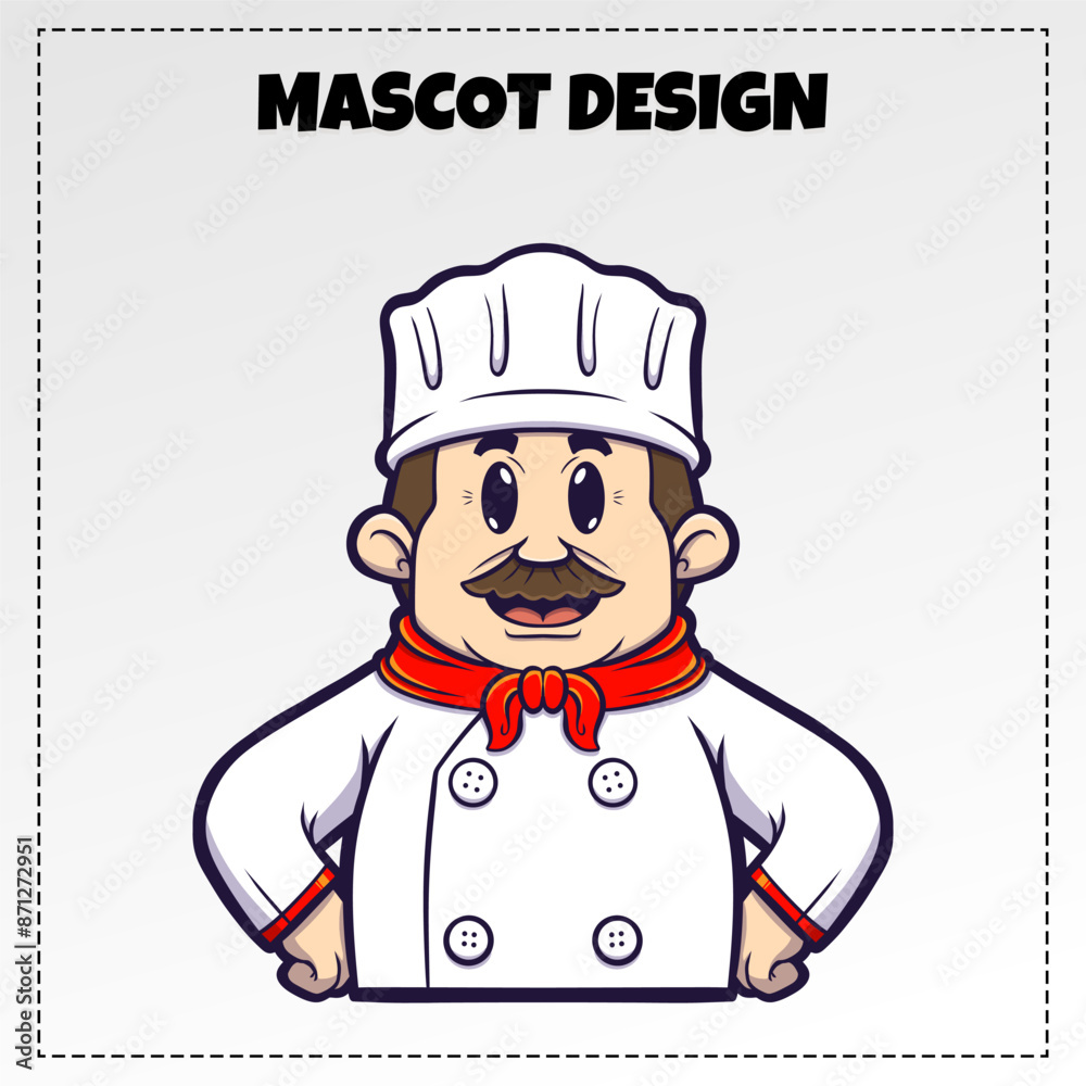 Vector Food Chef Logo Mascot Illustration Vector Design Vector Food Chef Logo Mascot Illustration Vector Design