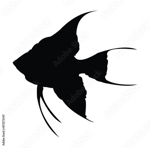 manfish silhouette vector design. black and white.