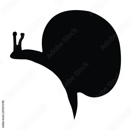 snail silhouette vector design. black and white.