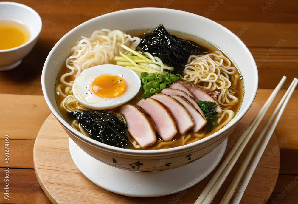 Japanese Ramen with Delicate Ingredients Japanese Ramen with Delicate Ingredients