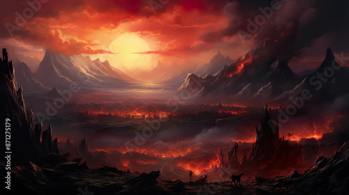 fiery, forge, creation, destruction, RPG, fantasy, wallpaper, adventure, magic, epic, art, fire, mythical, epicquest, realms Fantasy wallpaper