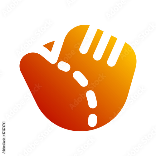 baseball glove gradient icon