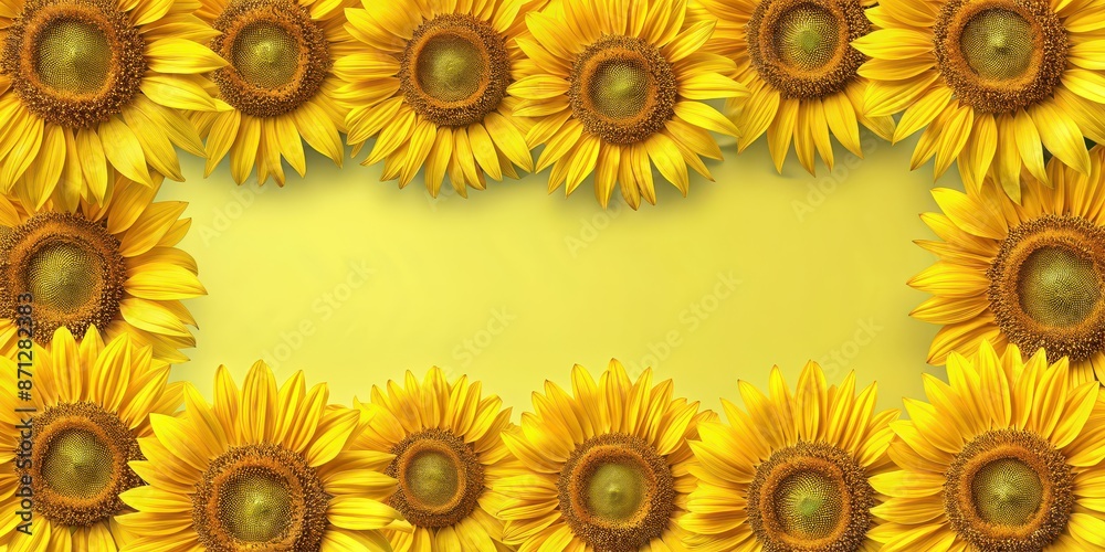 Sunflowers in a beautiful repeating pattern, sunflowers, yellow, pattern, nature, floral, garden, summer, bloom Sunflowers in a beautiful repeating pattern, sunflowers, yellow, pattern, nature, floral, garden, summer, bloom