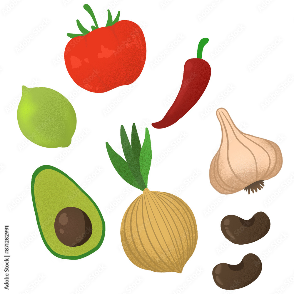 채소(양파+아보카도+토마토+고추+마늘+식재료+요리) 채소(양파+아보카도+토마토+고추+마늘+식재료+요리)