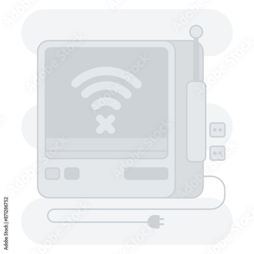 No Internet Connection Empty States Illustration, perfect for user interface projects
 photo