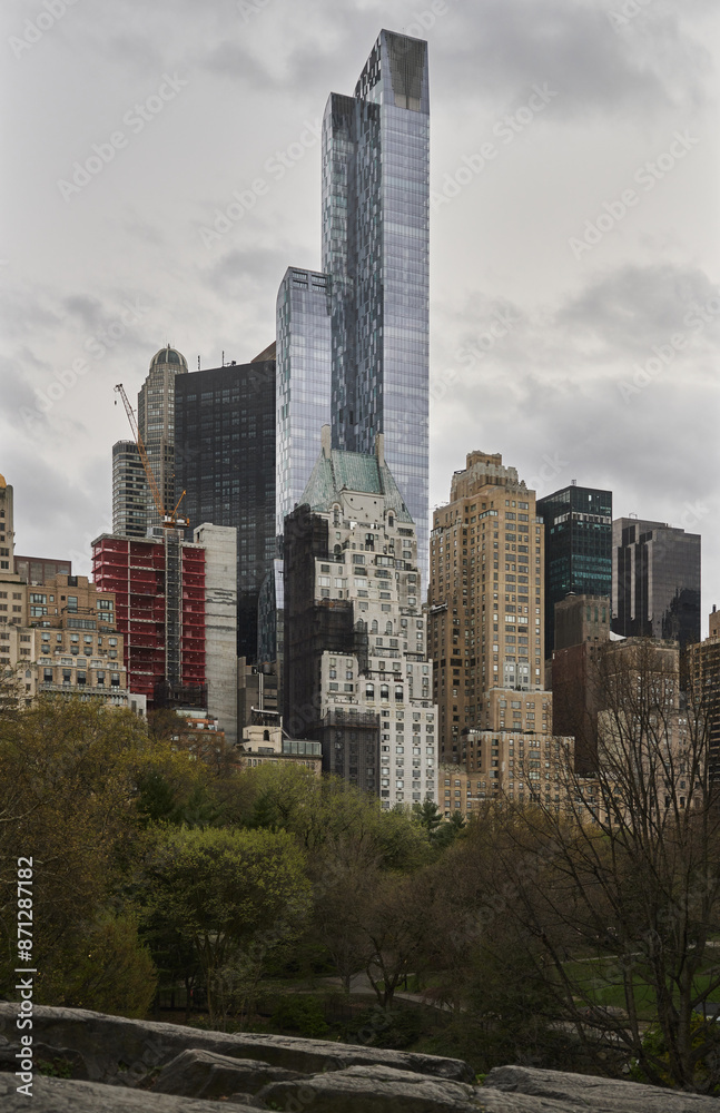 View Of New York Residential Towers Skyline In Manhattan View Of New York Residential Towers Skyline In Manhattan