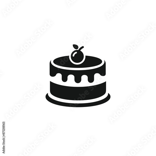 Cake icon vector. EPS 10 editable vector