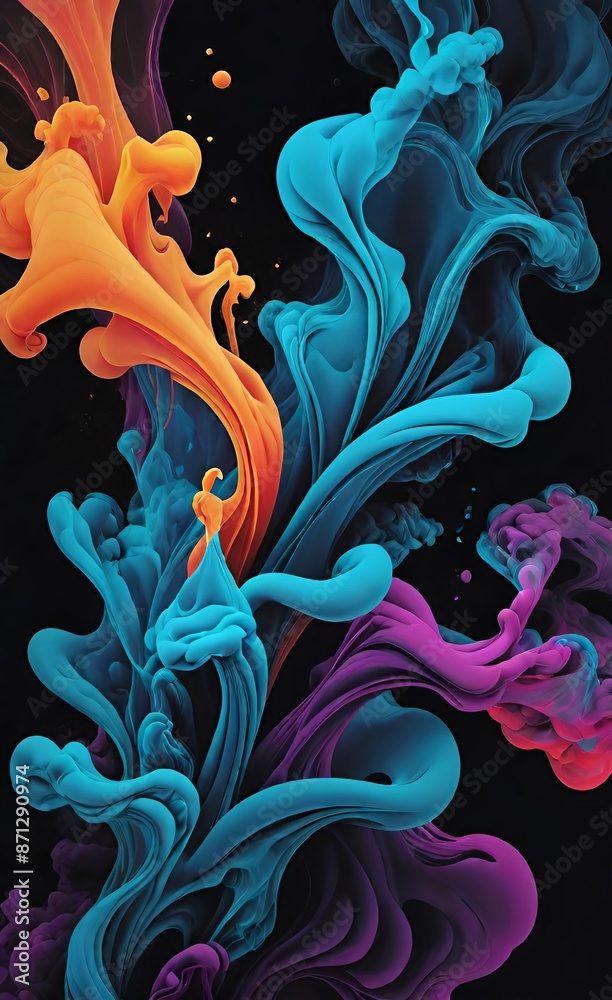 Obraz premium abstract background with swirls