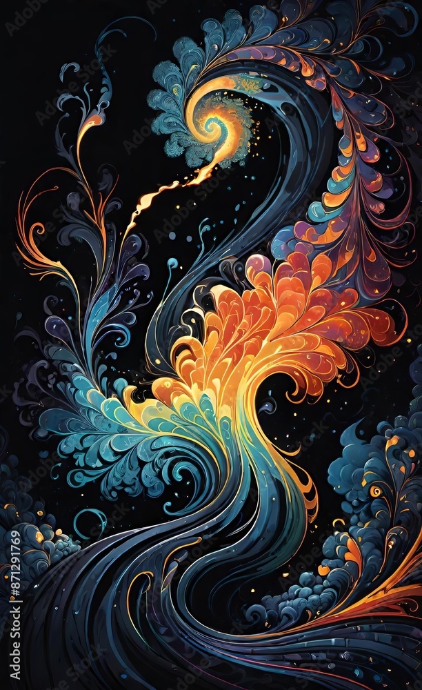 abstract background with swirls