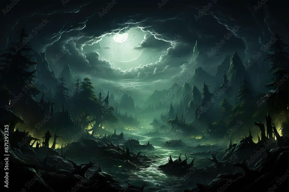 Forest of the Tempestuous Treetops: Enchanted Nature Awaits Fantasy wallpaper Forest of the Tempestuous Treetops: Enchanted Nature Awaits Fantasy wallpaper