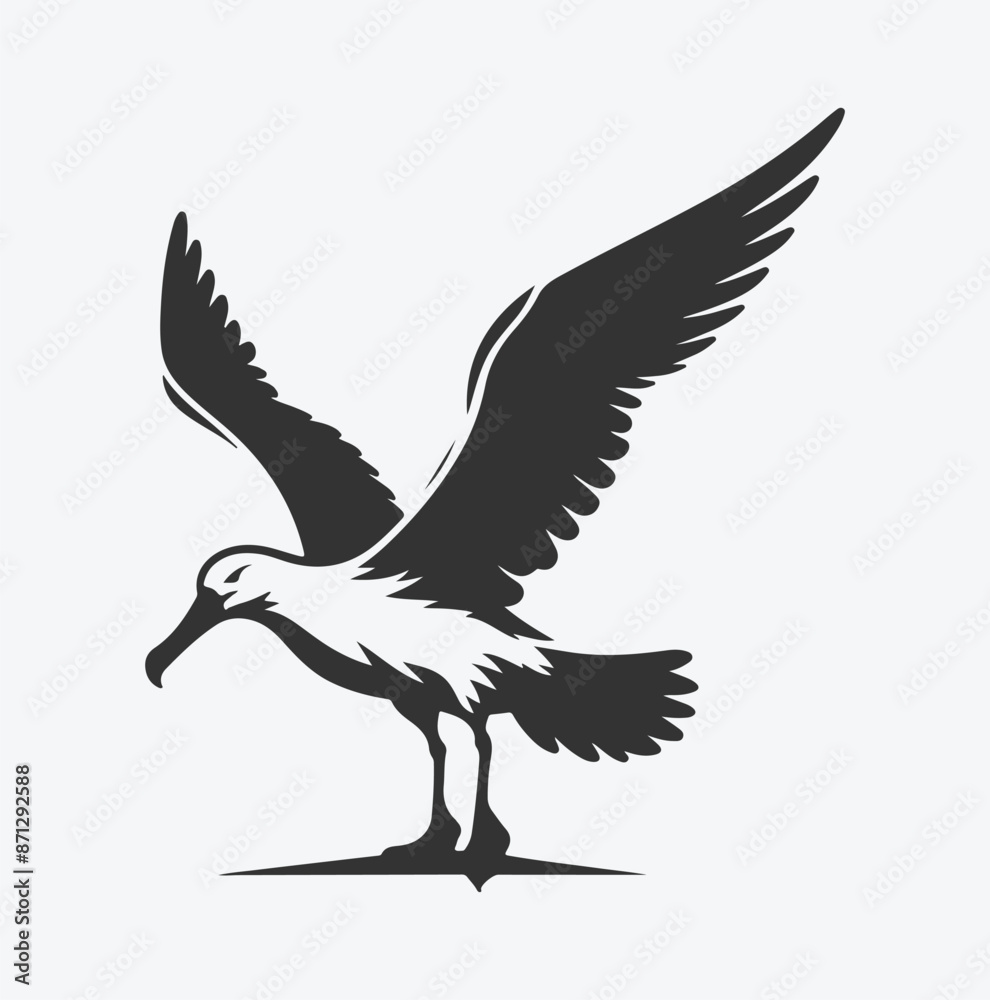 Obraz premium Majestic Albatross Silhouette Collection, Ideal for Art and Design Enthusiasts