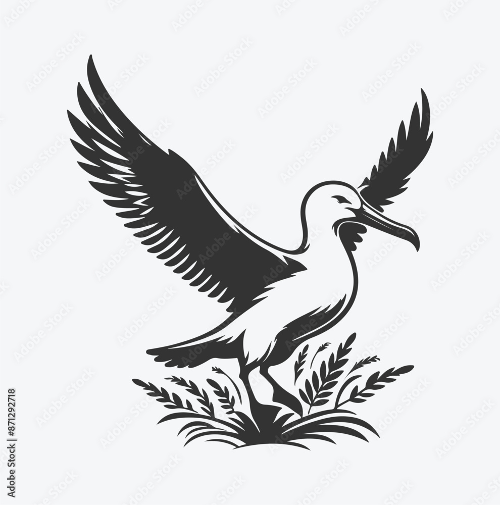 Fototapeta premium Majestic Albatross Silhouette Collection, Ideal for Art and Design Enthusiasts