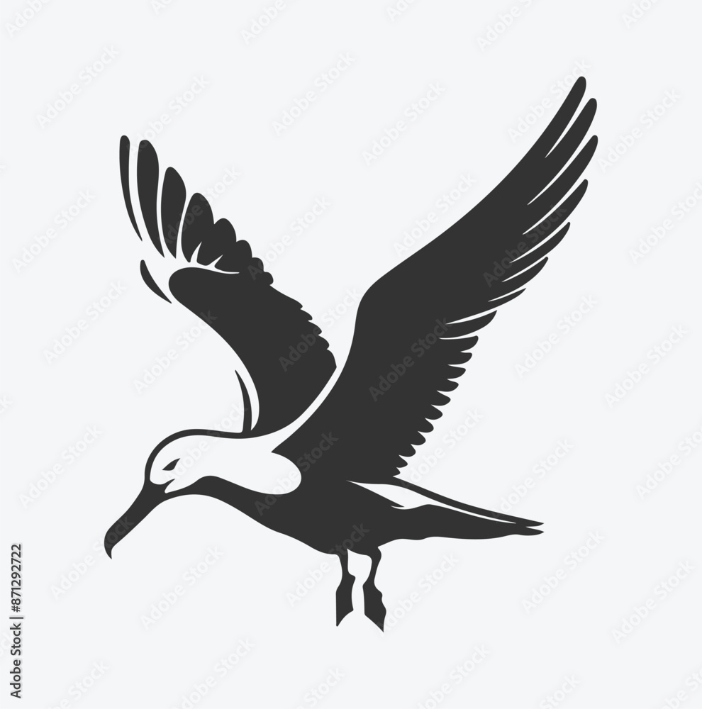 Obraz premium Majestic Albatross Silhouette Collection, Ideal for Art and Design Enthusiasts