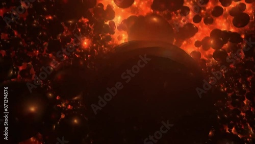 4k Dark Red Cells Array Motion Background