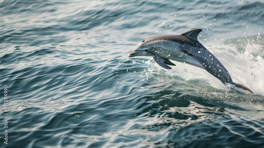 Naklejka premium dolphin in water sea