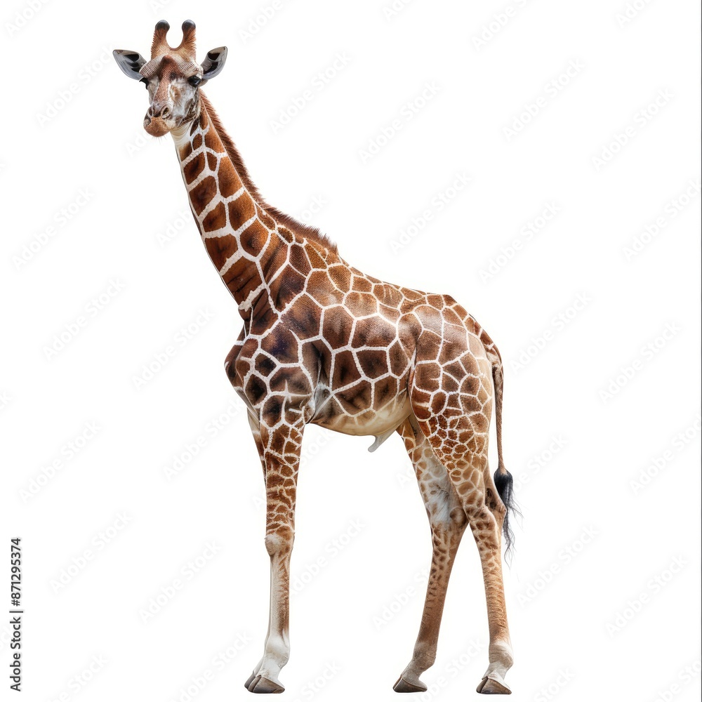 Fototapeta premium Giraffe isolated on white background